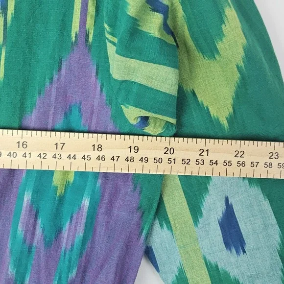 Guadalupe Anthropologie Green Maxi Dress Small Southwestern Boho LS Resortwear - Picture 10 of 10